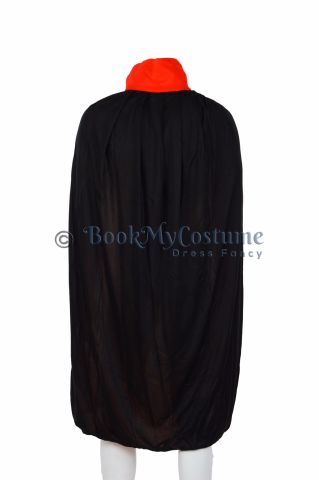 BookMyCostume Buy Black & Red Reversible Dracula Vampire Cape Cloak Halloween Party Costume Accessory For Men | Adults