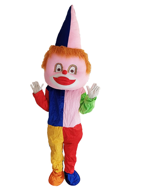 BookMyCostume Buy Joker Clown Circus Cartoon Mascot Costume For Theme Birthday Party & Events | Adults | Full Size