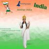 Mother India Bharat Mata Saree for Patriotic Independence Day Kids Fancy Dress Costume 6 pc set