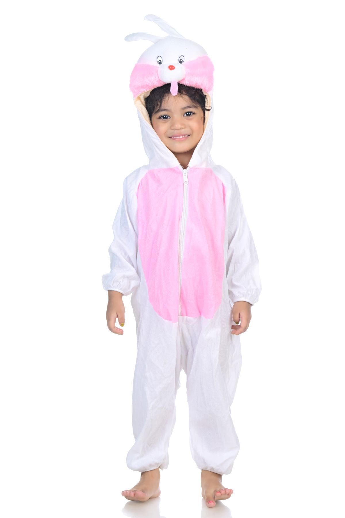 BookMyCostume White Pink Rabbit Bunny Cute Animal Costume For Kids  Fancy Dress Costume