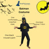 Batman Comic Movie Superhero Kids Fancy Dress Costume - Premium