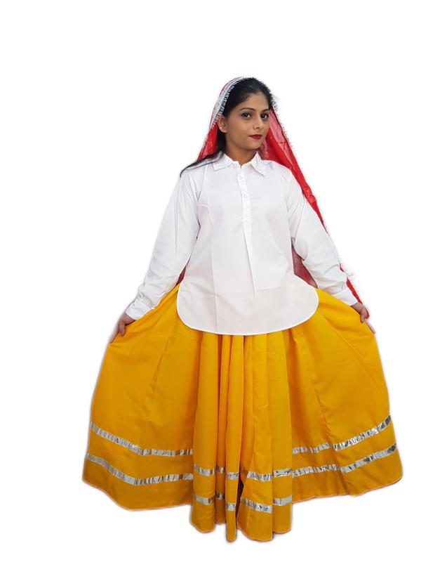 Haryana State Traditional Thel Costume for Girls and Women Rent / 10-12 years