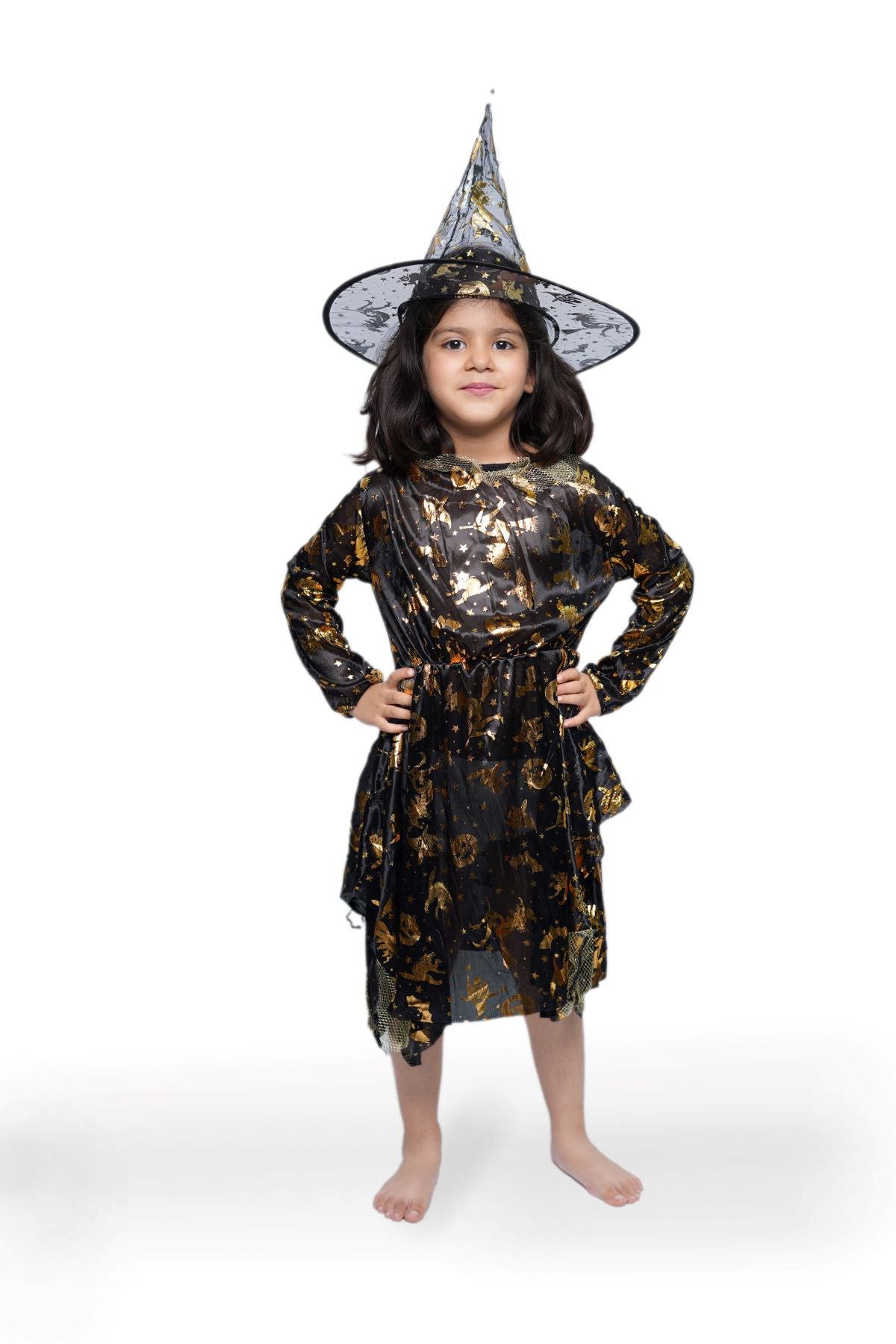 Starry Witch Kids Fancy Dress Costume Halloween Theme Imported