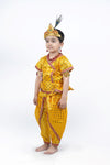 Shri Krishna Kanha Kanhaiya Polka Dots Kids Fancy Dress Costume 10 Pcs Set with Accessories