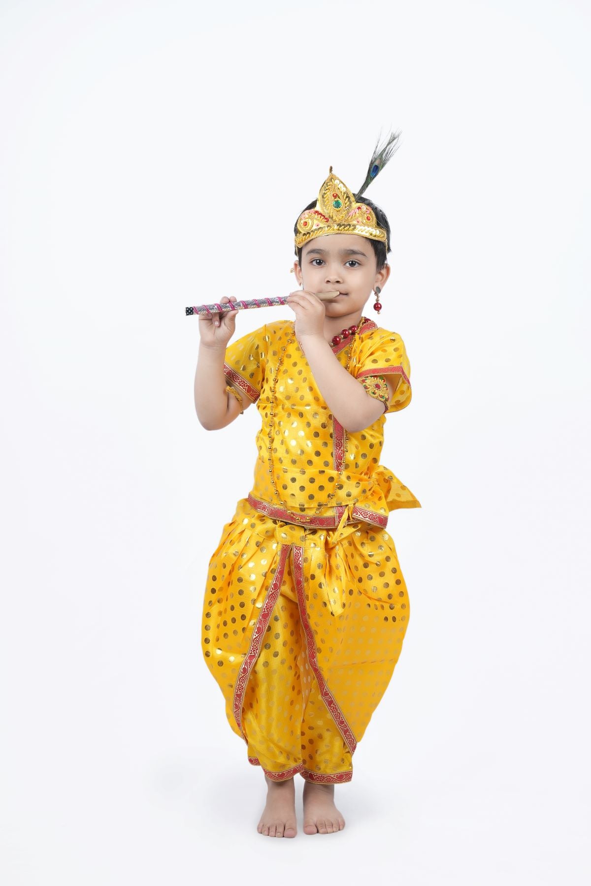 Buy CHANDU KI DUKAN Krishna Heavy Costume for Kids, Baby Krishna Dress for  Janmashtami, Kanha Dress, Krishnaleela Costume, Infant Bal Gopal, Krishna  Fancy Dress Costume for Boys/Girls (1-2 YRS) Online at Low