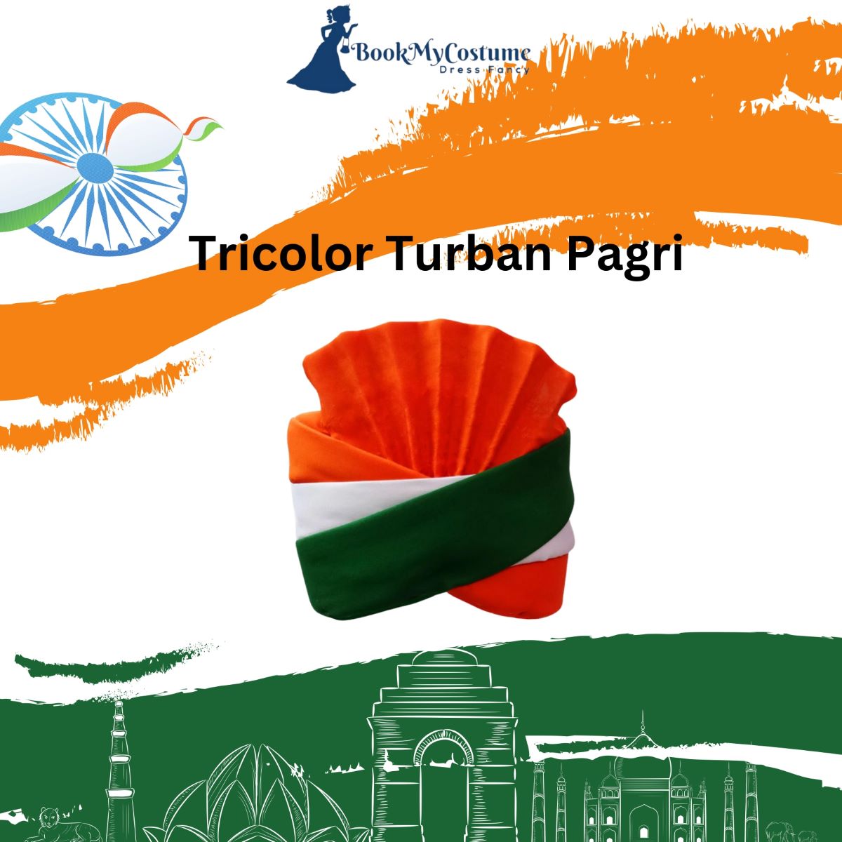 Buy Tri Colored Pagri Turban Independence Day Costume Online in India ...