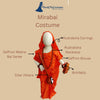 Meera Mirabai Krishna Lover and Devotee Kids Fancy Dress Costume for Girls & Women