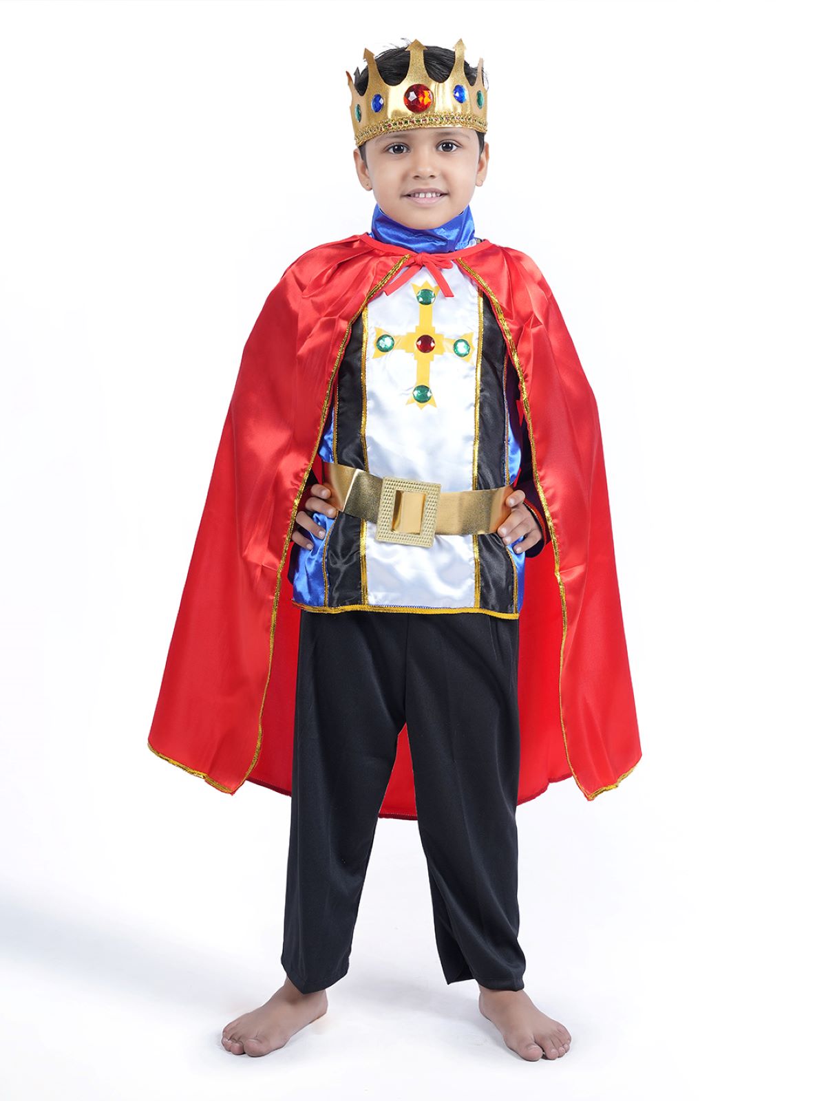 BookMyCostume Fairytale Prince Charming King Kids Fancy Dress Costume Halloween Theme Imported