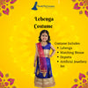 Radha Garba Lehenga Choli Kids Fancy Dress Costume for Girls with Jewellery - Premium - Blue