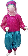 Arabian Girl Pink & Blue Belly Dance Western Dance Performance Costume for Girls
