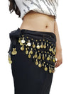 Black Belly Dance Gold Coins Belt For Adults and Kids Fancy Dress Costume Accessory