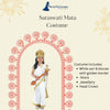 Sarasvati Mata Hindu Goddess Saree for Girls & Adults Fancy Dress Costume with Sitar
