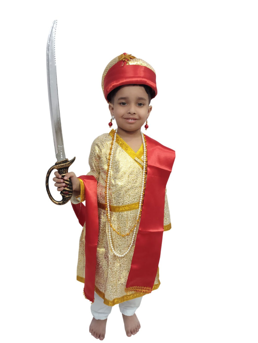 BookMyCostume Indian King Historical Raja Complete Accessory Set Kids