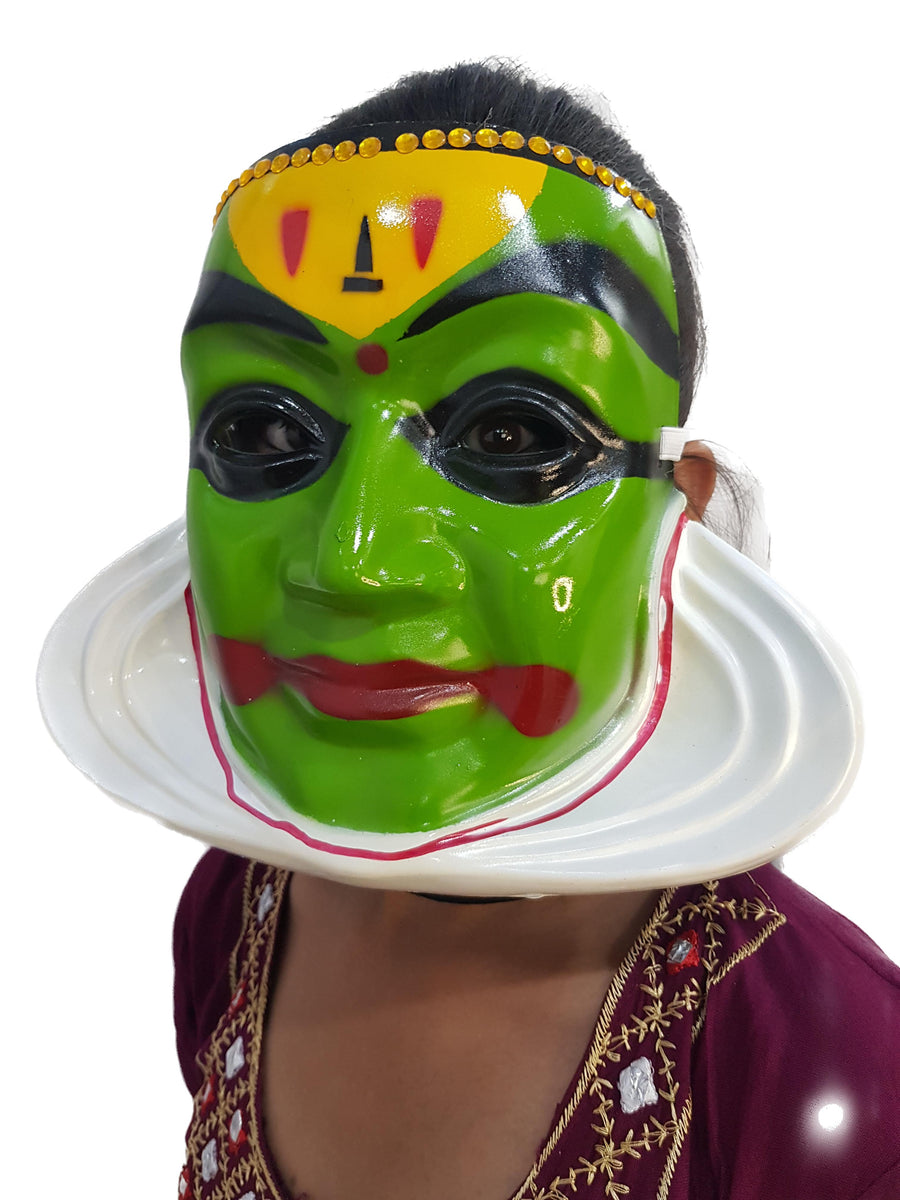 Traditional Kathakali Chhau Dance Face Mask Fancy Dress Costume Accessories