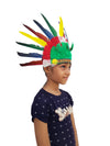 Tribal Multicolor Feather Headdress Crown Fancy Dress Costume