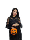 Halloween Pumpkin Plastic Trick & Treat Candy Basket Party Fancy Dress Accessory