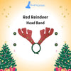 Christmas Red Reindeer Animal Antlers Head Band Kids Fancy Dress Costume Accessory