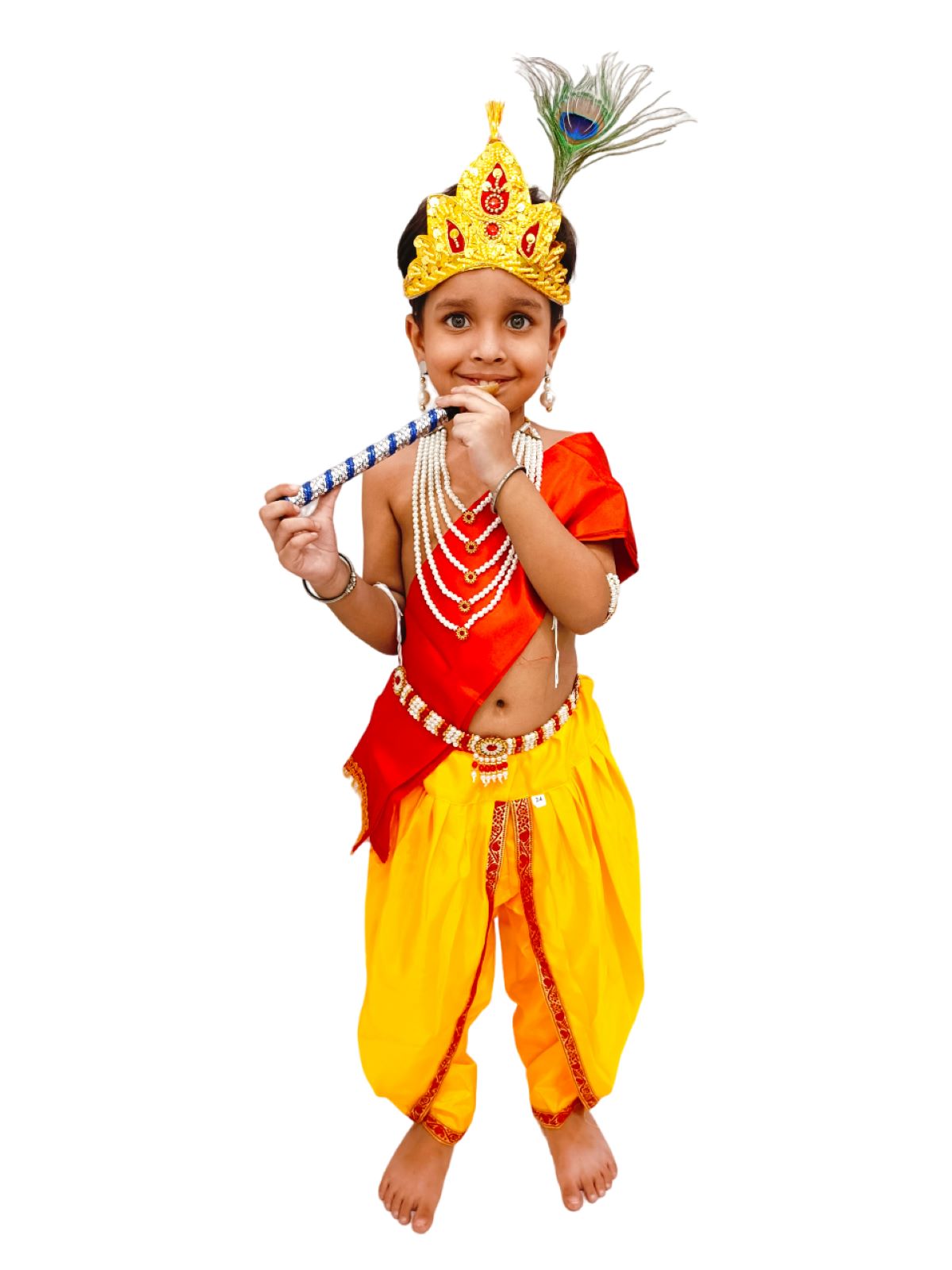Baby Girl Yashoda Krishna Fancy Dress BookMyCostume Krishna Yellow
