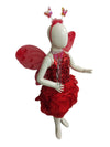Red Butterfly Insect Kids Fancy Dress Costume for Girls - Imported