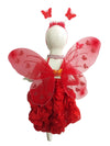 Red Butterfly Insect Kids Fancy Dress Costume for Girls - Imported