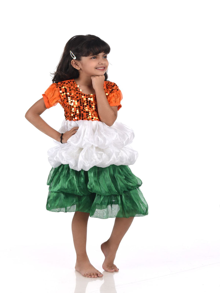 Tri Colored Frock Independence Day Fancy Dress Costume