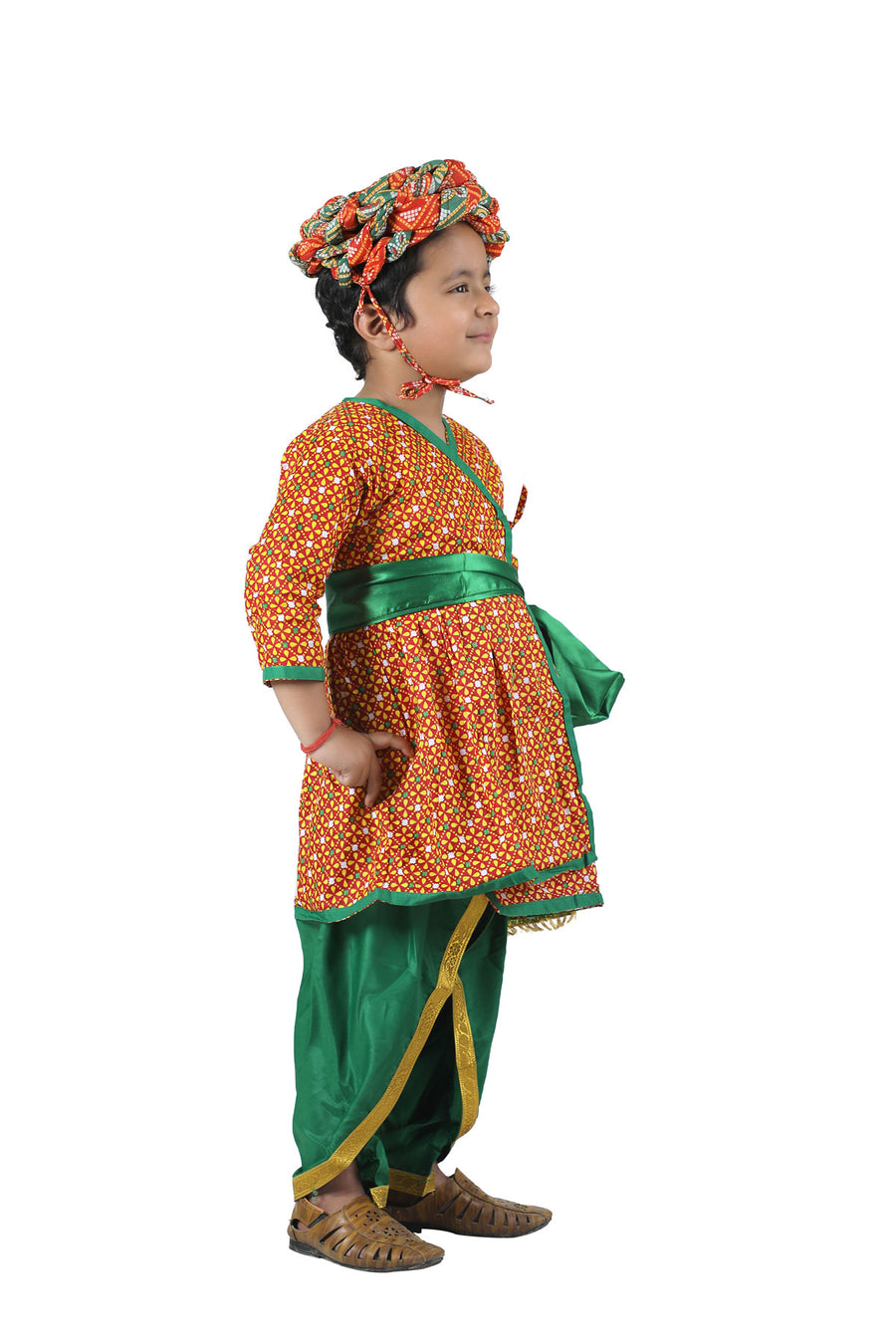 Rajasthani Indian State Fancy Dress Costume for Boys and Men | With Pagdi