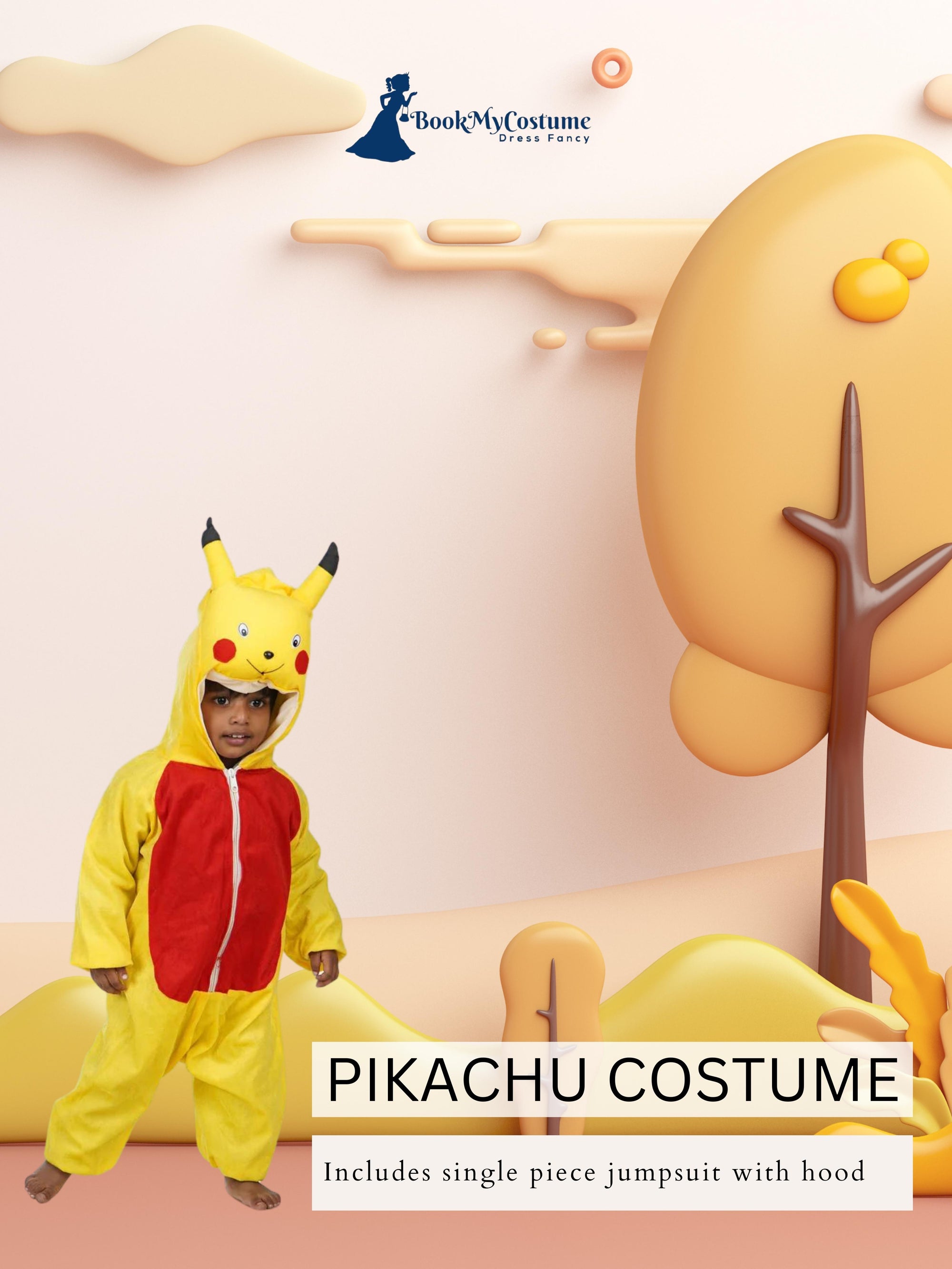 Rent or Buy Pikachu Kids Fancy Dress Costume Online in India