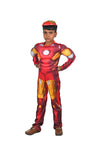 Iron Man Marvel Avengers Superhero Muscles Look Kids Fancy Dress Costume - Imported