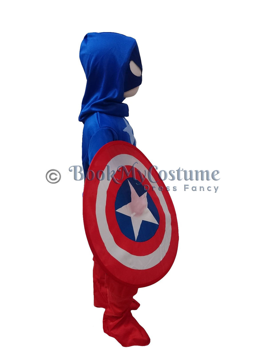 Captain America Avengers Superhero Fancy Dress Costume for Kids - Imported