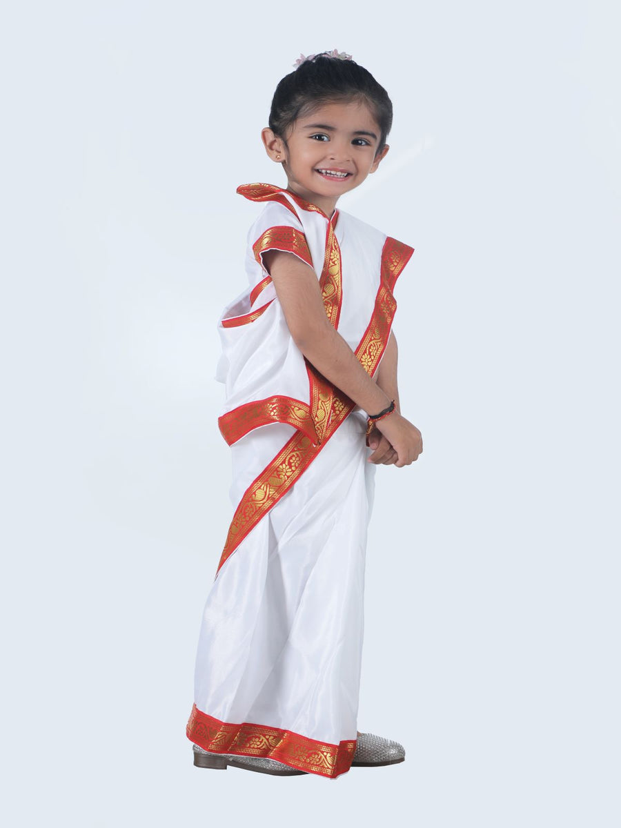 Bengali Saree Indian State Kids Fancy Dress Costume for Girls
