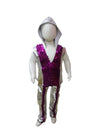 Rent Buy Western Dance Costume Tshirt & Pant for Boys Online in India - Purple Silver color combination
