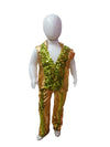 Rent Buy Western Dance Costume Tshirt & Pant for Boys Online in India - Green Golden color combination