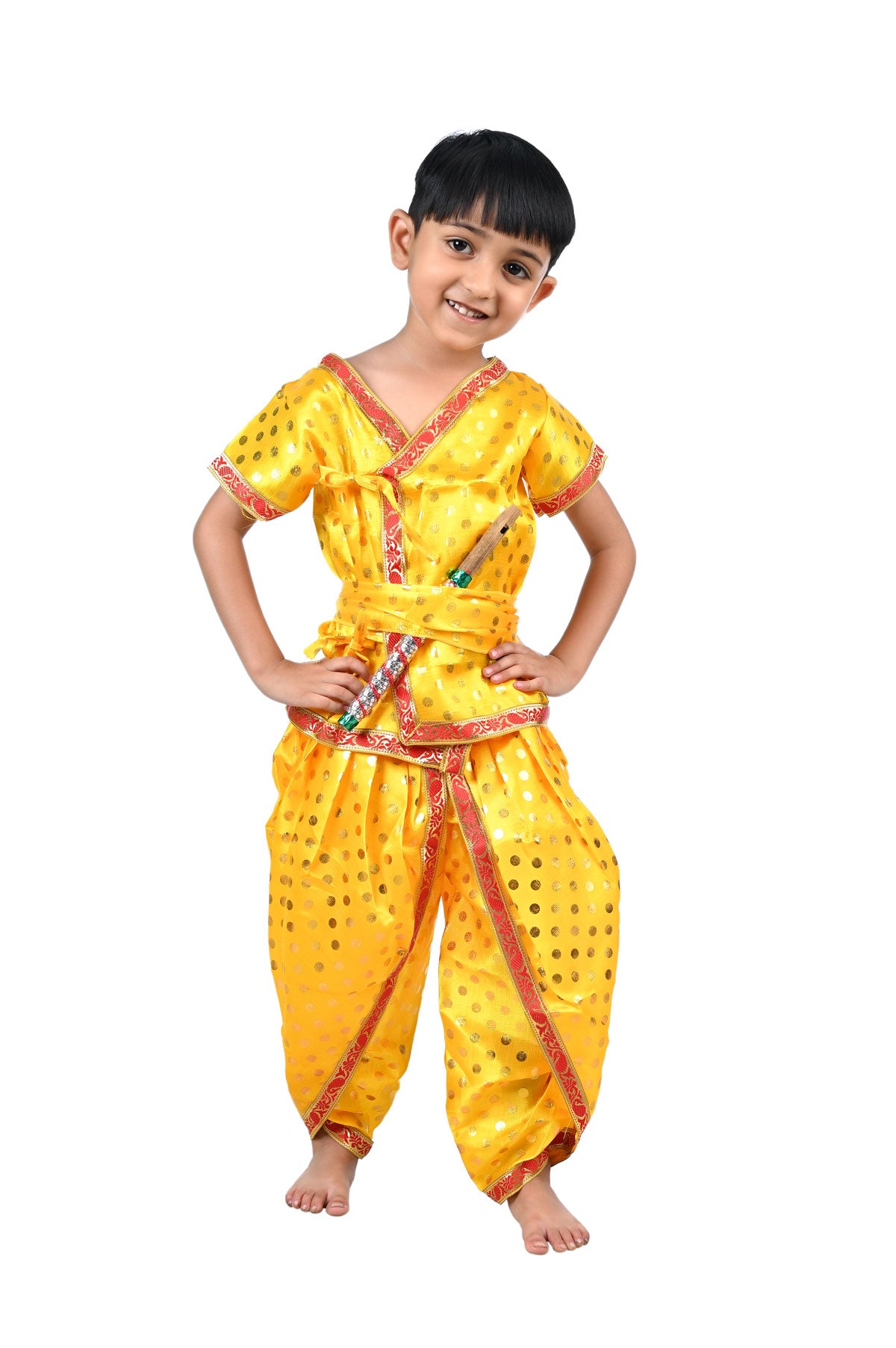 Krishna Dress Dhoti Kurta Stole Janmashtami Kids Fancy Dress