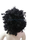 Black Curly Hair Wig Unisex Adult & Kids Fancy Dress Costume Accessory