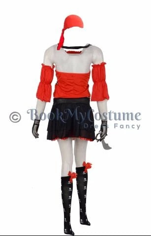 Buy Sexy Pirate Halloween Party Costume With Accessories For Women | Girls | Adults - Imported