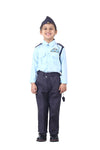 Indian Air Force Defense Pilot Uniform Kids Fancy Dress Costume - Blue