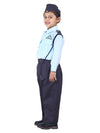 Indian Air Force Defense Pilot Uniform Kids Fancy Dress Costume - Blue