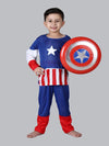 Captain America Marvel Avengers Fancy Dress Costume for Kids - Standard