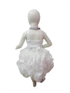 White Silver Western Dance Balloon Frock for Girls