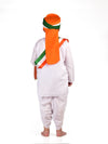 Tricolor Turban and Stole with Dhoti Kurta Indian Patriotic Independence Day Kids Fancy Dress Costume