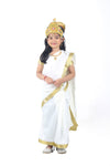 Mahagauri Parvati Mata Hindu Goddess Saree for  Girls & Adults Fancy Dress Costume