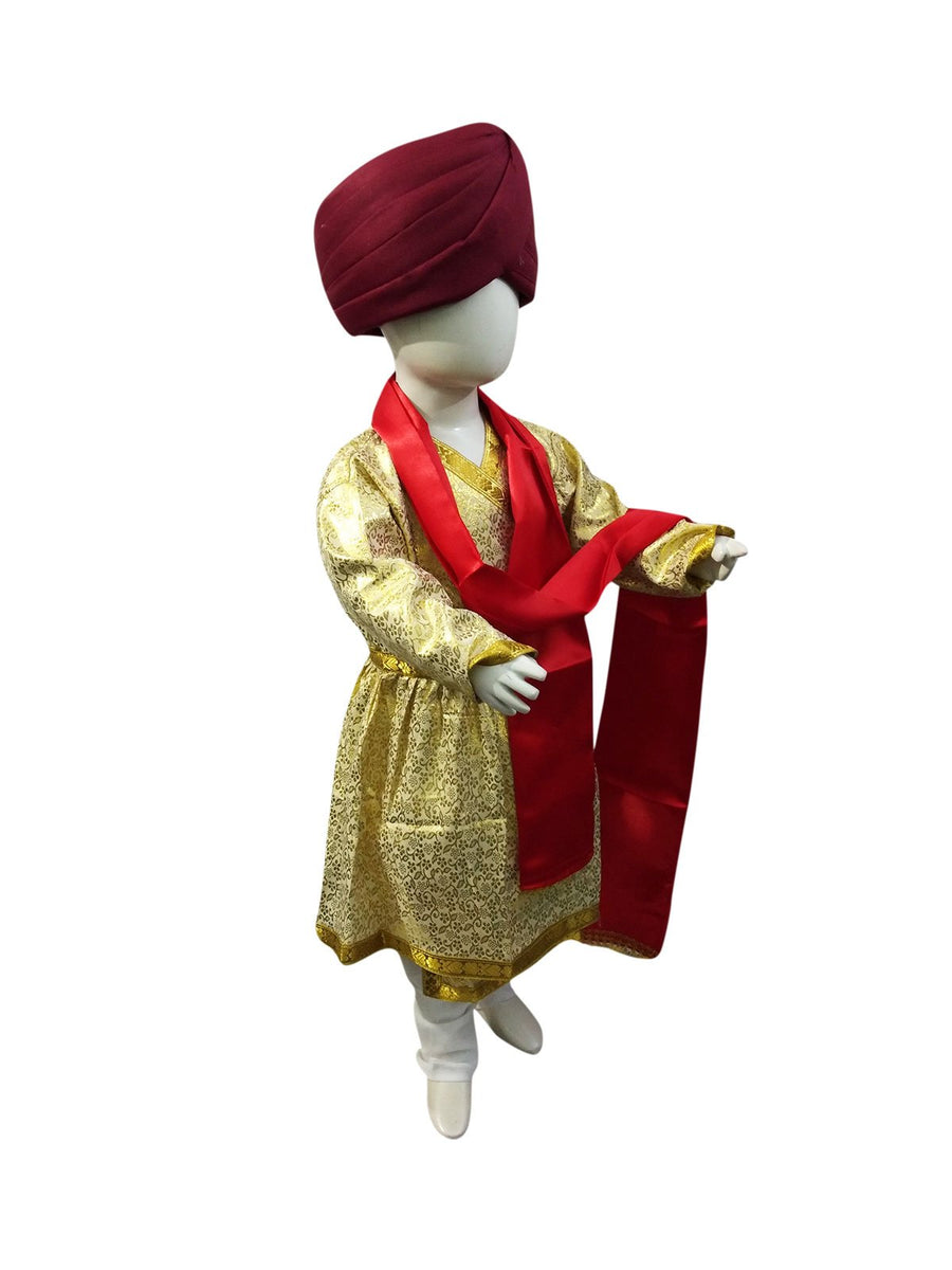Buy & Rent Sikh Punjabi Dulha Groom With Turban Kids Fancy Dress Costume Online in India