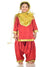 Punjabi Giddha Baisakhi Folk Dance Costume for Girls and Females | Golden & Red | with Jewellery