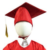 Red Graduate Scholar Cap Graduation Day Kids & Adults Fancy Dress Costume Accessory