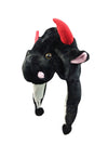 Black Bull Animal Hoodie Kids & Adults Fancy Dress Costume Accessory