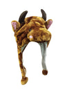 Brown Bull Animal Hoodie Kids & Adults Fancy Dress Costume Accessory