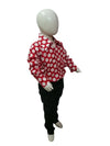 Red Polka Dots Shirt & Black Pant | Retro Theme Fancy Dress Costume Ideas  for kids