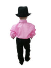 Ballroom Western Dance Pink Shirt, Black Pant, Hat & Bow Kids Costume Community Helper Kids Fancy Dress
