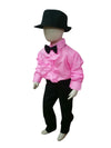 Ballroom Western Dance Pink Shirt, Black Pant, Hat & Bow Costume School Fancy Dress Competition Buy & Rent
