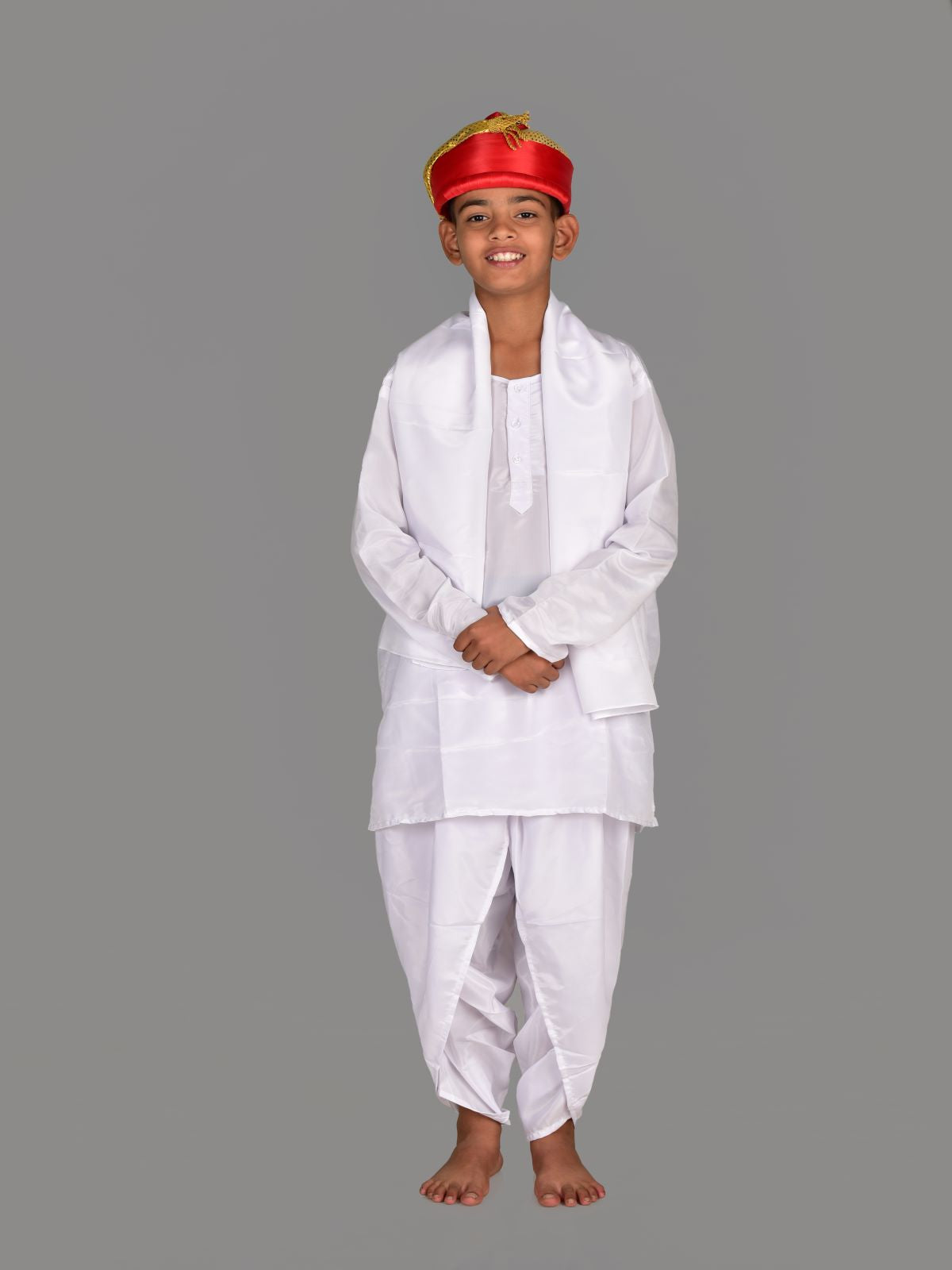 Amazon.com: Kaku Fancy Dresses National Hero/Freedom Figter Bal Gangadhar  Tilak Costume -White, 7-8 Years, For Boys : Toys & Games